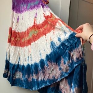 Tie-dye wrap skirt
